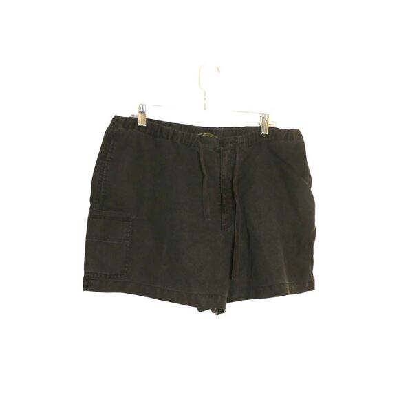 Eddie Bauer‎ 100% Linen Black Pull On Drawstring Cargo Shorts Size XL Casual - Picture 1 of 8
